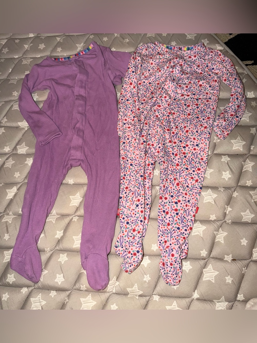 Bundle of 2 Magnetic Me Footie Sleepers 6-9 months